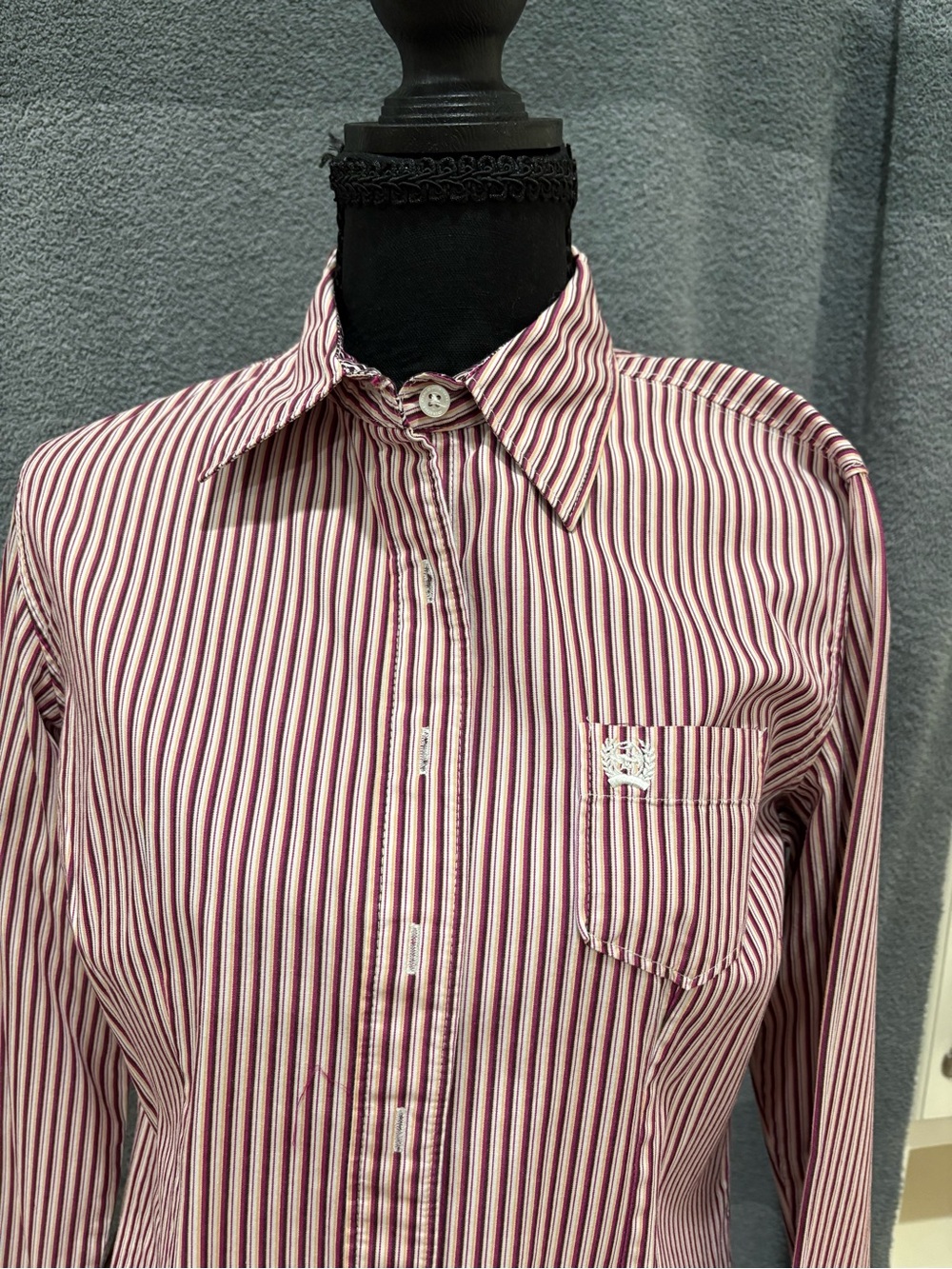 Cinch Women's Red and White Striped Button-Down Shirt - Picture 2 of 5